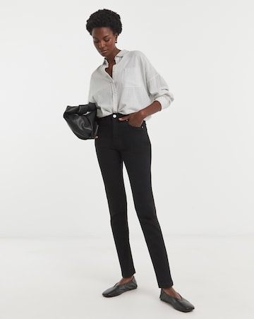 Black High Waist Super Soft Slim Leg Jeans