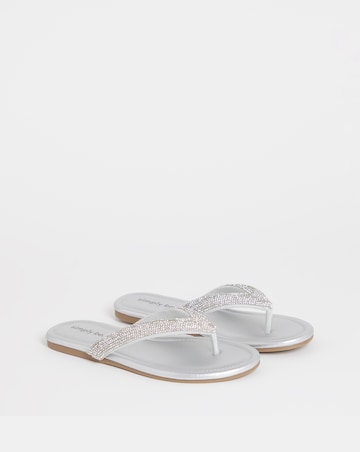 Cammy Flat Toe Post Sandals - Wide Fit (E)