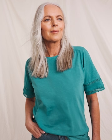 Julipa Lace Trim Pure Cotton T-Shirt