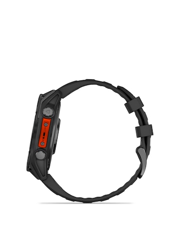 Garmin Fenix 8 47mm Amoled Smart Watch - Slate Grey with Black Silicone Band