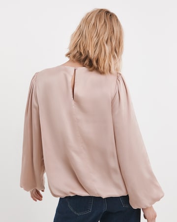 Bubble Sleeve Bubble Hem Top