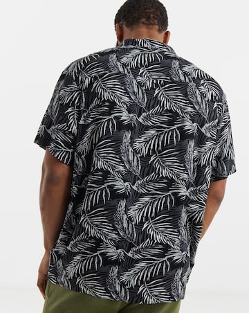 Jack & Jones Jeff Print Resort Shirt - Black/White