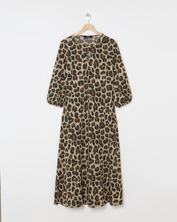 Textured Jersey Keyhole Maxi Dress