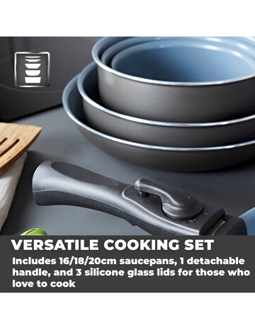 Tower 7 Piece Cookware Set 16,18,20 CM