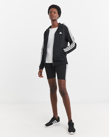 adidas 3 Stripes Fleece Full Zip Hoodie
