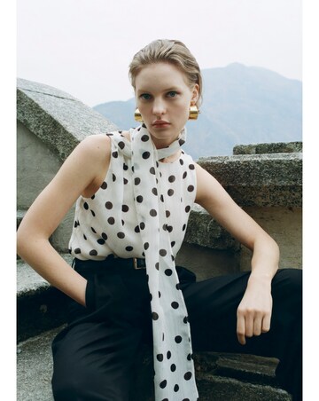 Mango Polka-Dot Blouse