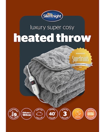 Silentight Luxury Super Cosy Heated Throw - Grey
