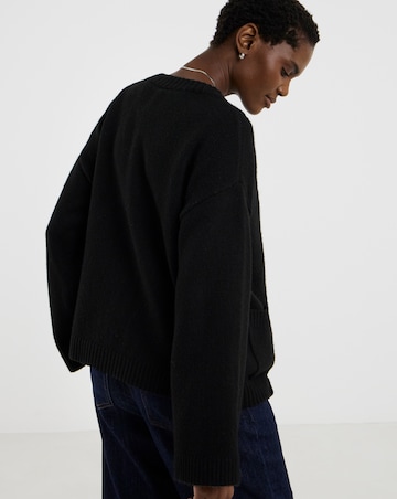 Re-luxe Black Wide Sleeve Cardigan