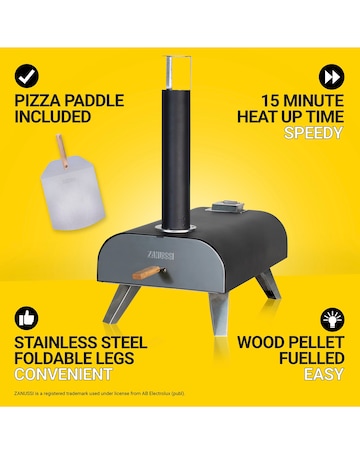 Zanussi BBQ Pizza Oven with Paddle & Cover