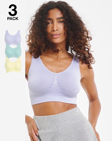 Pretty Secrets (3 Pack) Plain Comfort Tops Pastel Multi