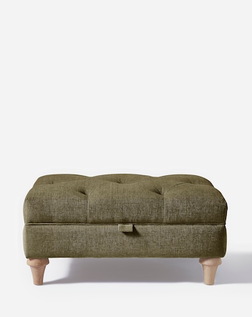 Julipa Colston Chenille Buttoned Storage Footstool