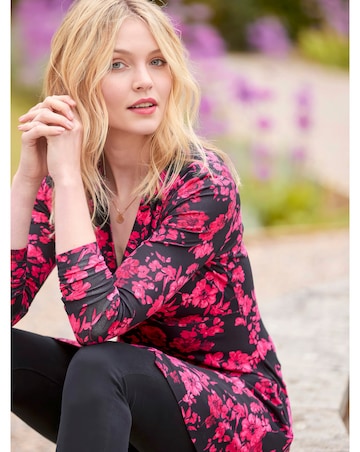 Joe Browns Button Detail Printed Jersey Tunic