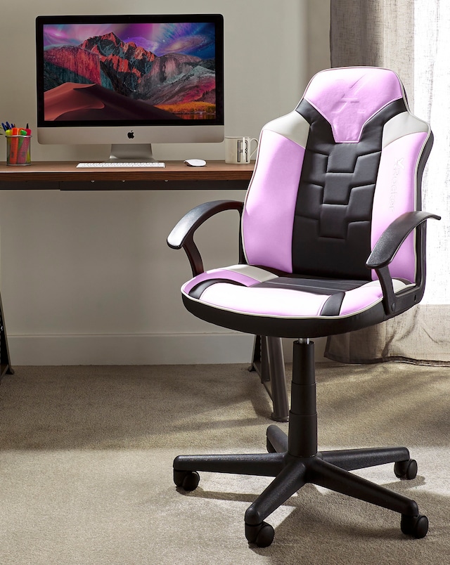 X Rocker Saturn Ergonomic PC Office Gaming Chair - Pink