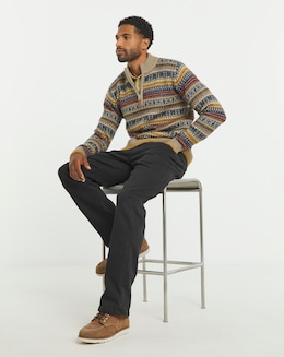 Joe Browns 1/4 Zip Fairisle Jumper
