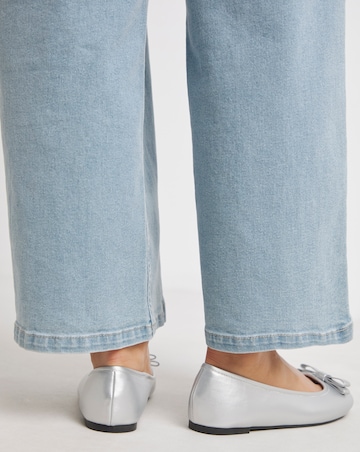 Simply Be Abundance Classic Bow Ballerina Shoes - Extra Wide Fit (EEE)