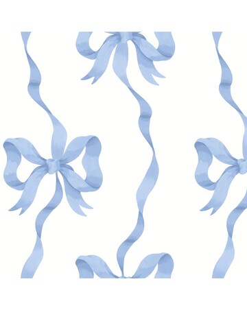 Cath Kidston Ribbon Bow Blue Wallpaper