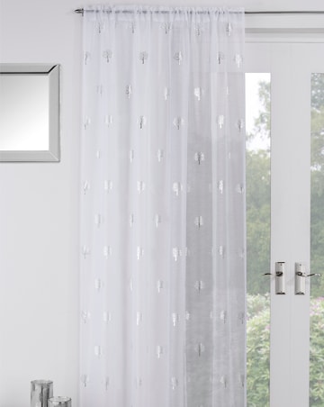 Birch Tree Foil Print Voile