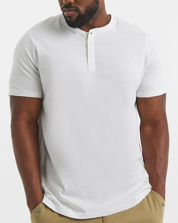 Grandad T-Shirt Long Length-White