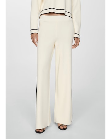 Mango Wide Leg Trousers with Side Stripe