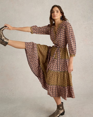 White Stuff Mabel Mixed Print Dress