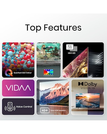 Hisense 65in 65U6KQTUK Smart 4K UHD HDR Mini-LED TV with Dolby Vision IQ