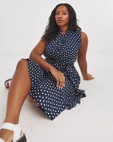 Joe Browns Maisie Polka Dot Midi Aysmmetric Dress