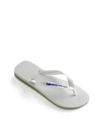 Havaianas Basil Logo Flip Flops - White