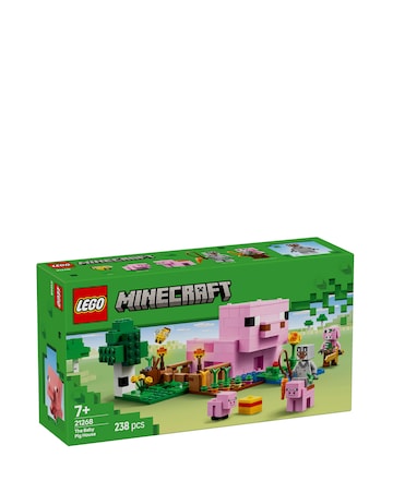 LEGO Minecraft The Baby Pig House Gamer Building Toy, Farm Animal Set 21268