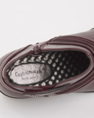 Cushion Walk Ruched Zip Ankle Boot Extra Wide EEE Fit