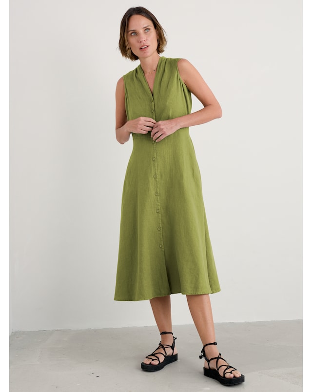 Seasalt Cornwall Sleeveless Carved Wood Dress