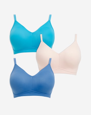 Pretty Secrets (3 Pack) New Claire Micro Moulded Full Cup Non Wired Bras (B-E)