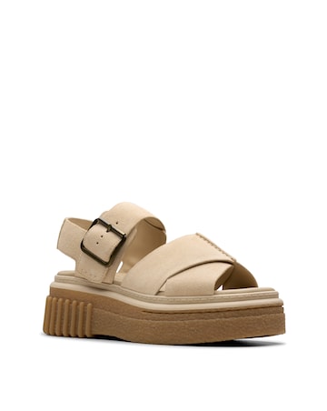 Clarks Evamar Wish Suede Buckle Sandal Standard Fit