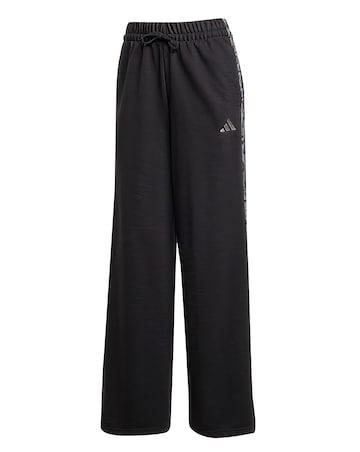 adidas Wide Leg Leopard Print 3 Stripe Jogger