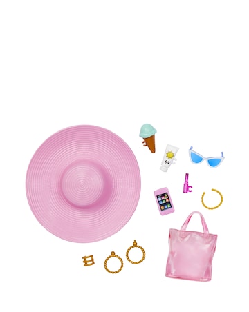 Barbie Doll with Swimsuit and Beach-Themed Accessories