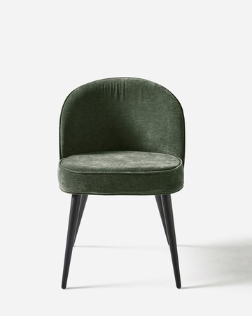 Oslo Panel End Dining Table with 6 Emilie Chenille Chairs