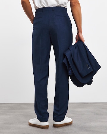 Navy Regular Fit Stretch Suit Trouser Long