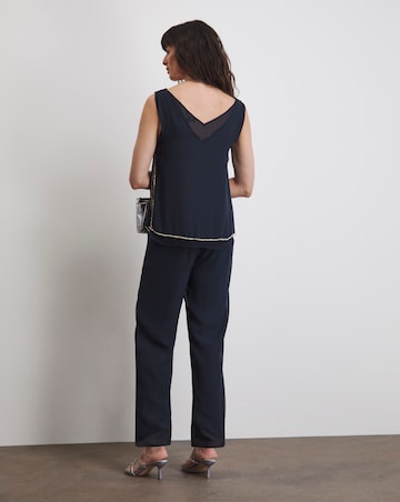 Joanna Hope Beaded Chiffon Trouser Set