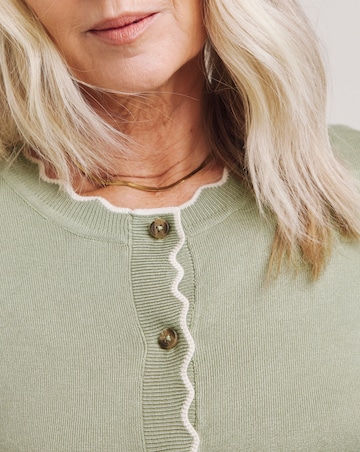 Julipa Scalloped Button Down Cardigan