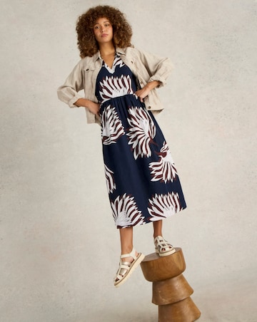 White Stuff Clove Linen Blend Dress