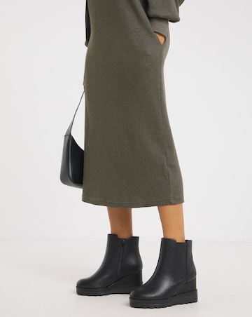 Piza Wedge Chelsea Ankle Boots - Extra Wide Fit (EEE)