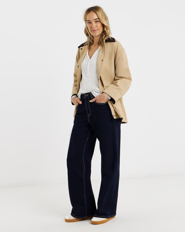 Indigo Authentic Wide Leg Jeans