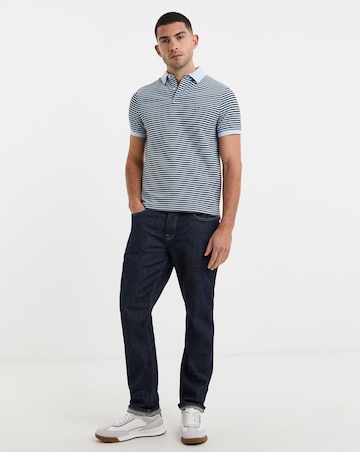 Tommy Hilfiger Short Sleeve Stripe 1985 Polo - Blue