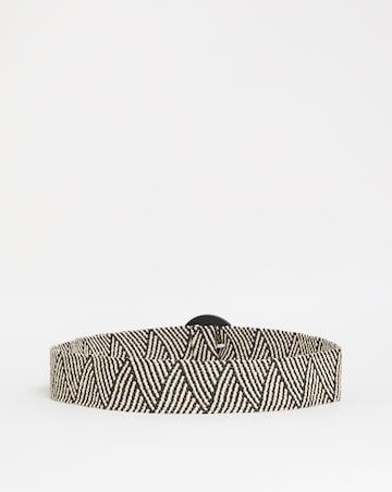 Monochrome Raffia Belt
