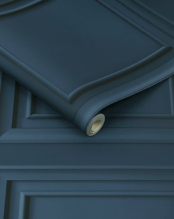 Fresco Wood Panel Blueberry Wallpaper