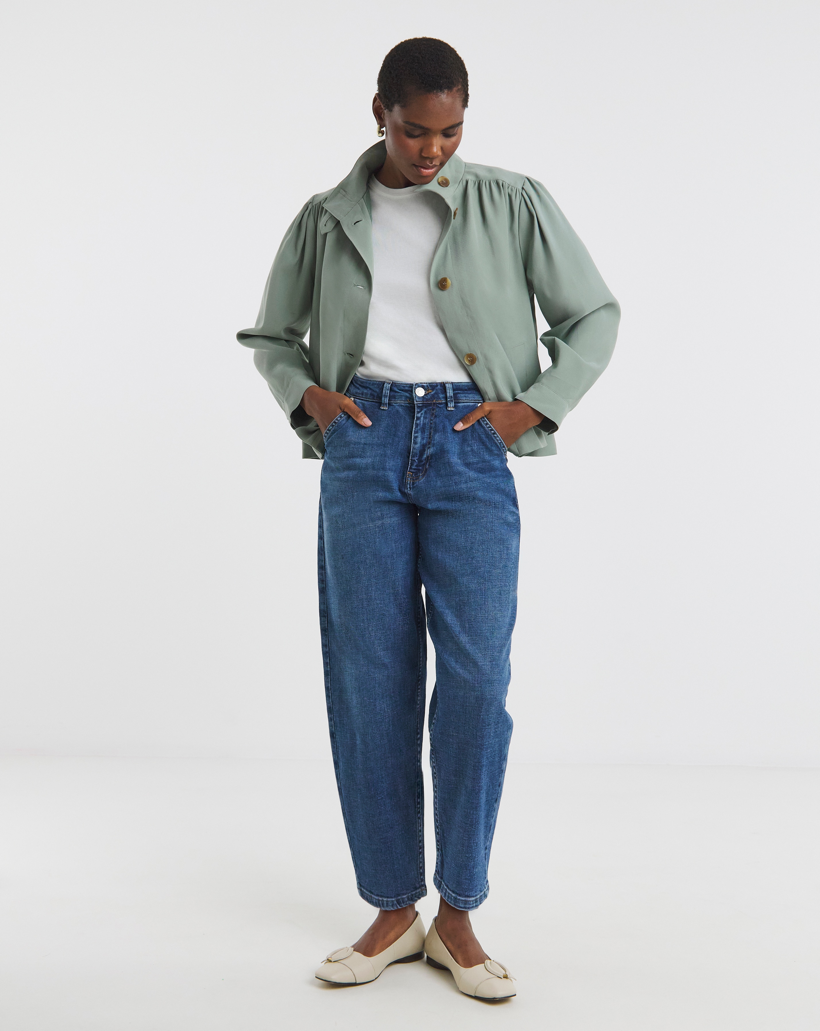 Sage Soft Volume Sleeve Jacket | JD Williams