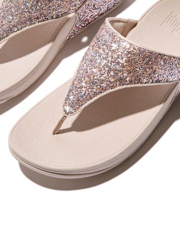 Fit Flop Rose Lulu Glitter Toe-Post Sandals -Standard Fit (D)