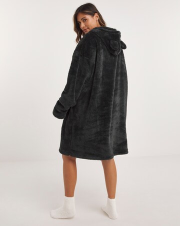 Pretty Secrets Night Owl Fleece Hooded Sleepshirt with Socks