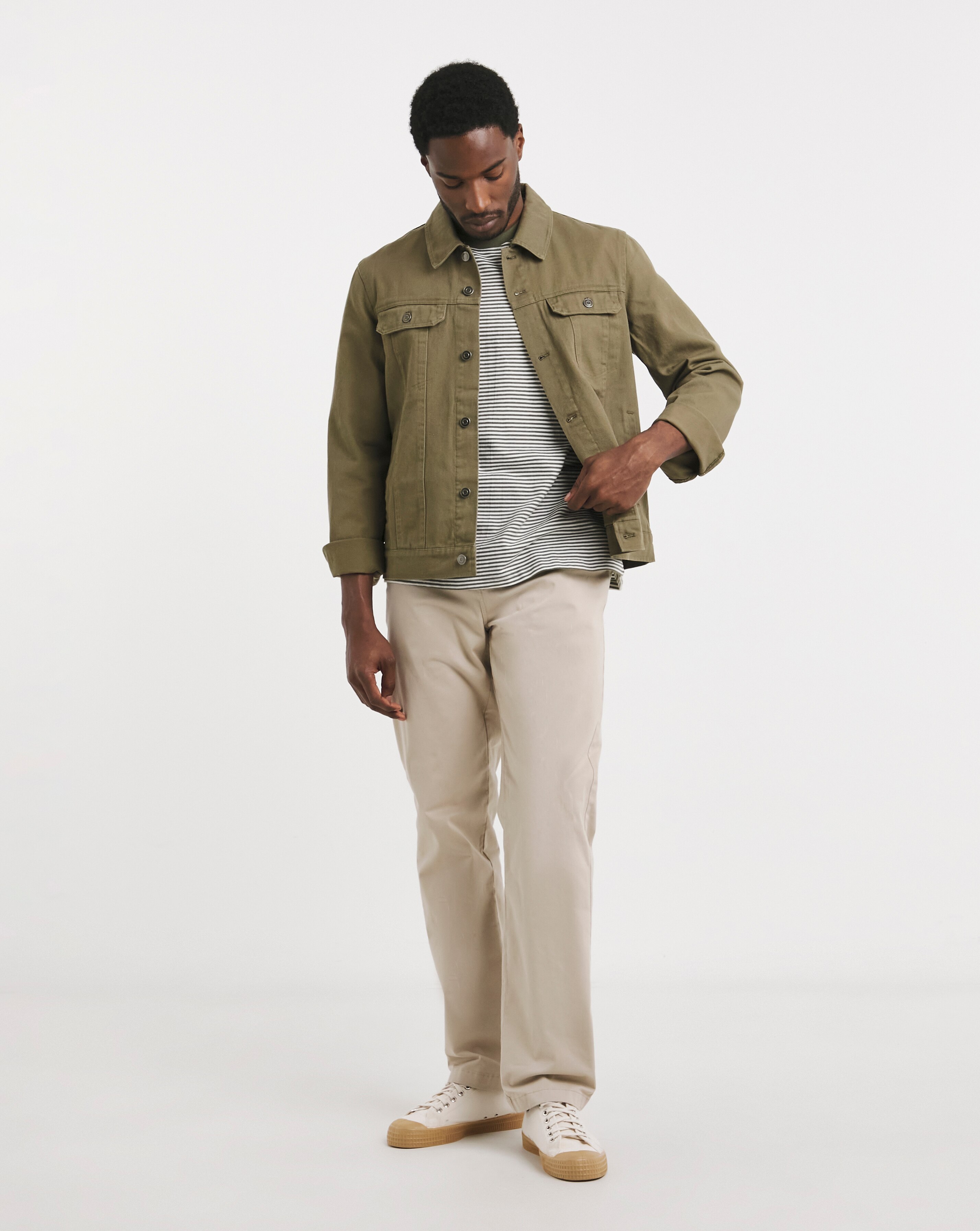 Khaki Twill Trucker Jacket JD Williams