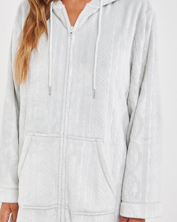Pretty Secrets Zip Through Fleece Dressing Gown