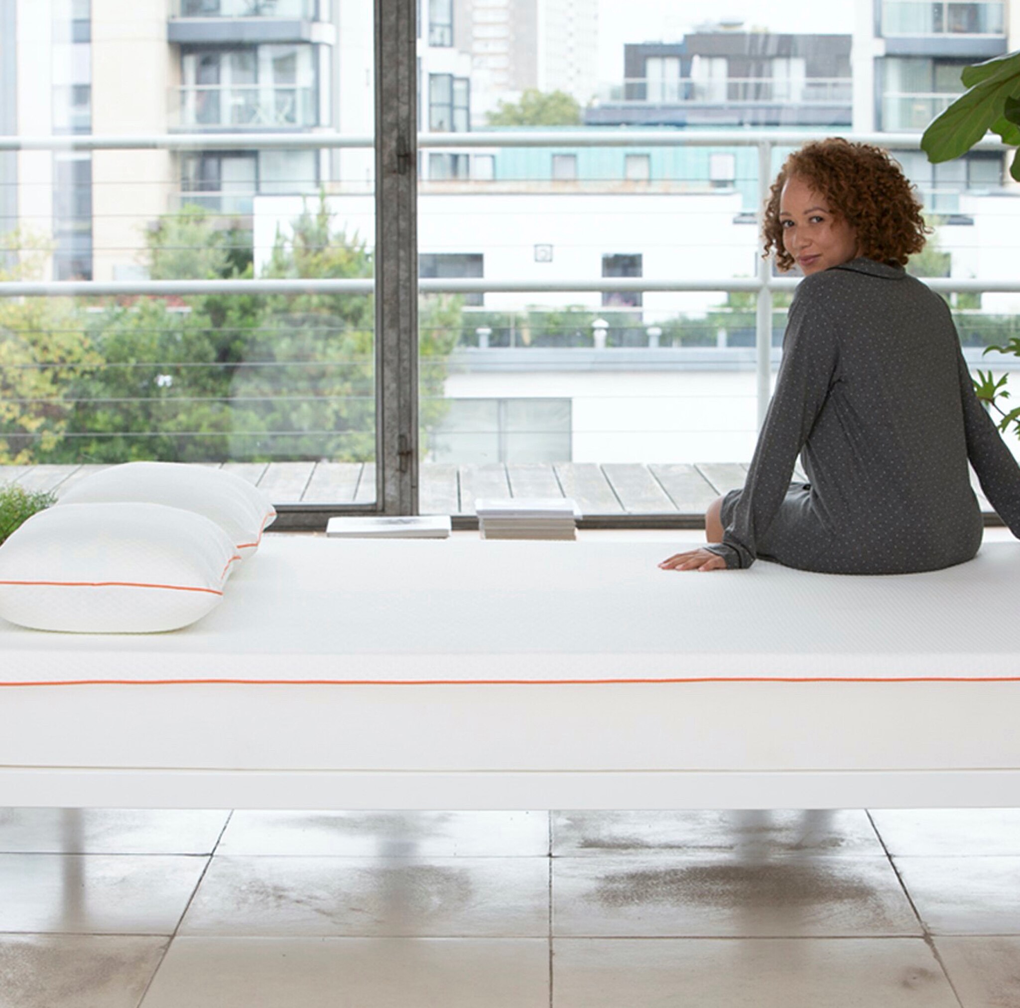 Person on a mattress